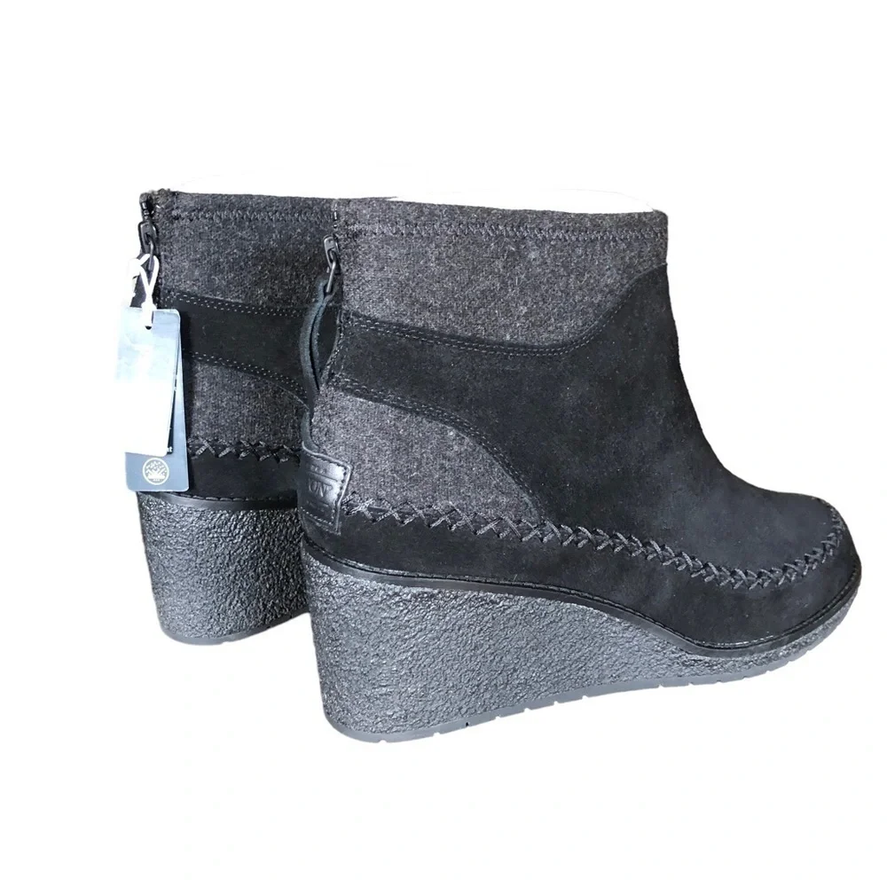 Pendleton Arago Wedge Water Resistant Wool Leather Boot Black 8.5